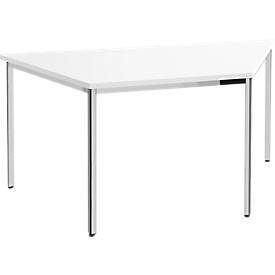 undefined, Konferenztisch, Trapez 1600 x 800 mm, weiß, Konferenztisch, Trapez 1600 x 800 mm, weiß