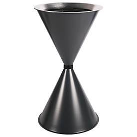 SZ METALL, Konischer Standaschenbecher Diabola ECO, Alu-Einlegeschale, H 710 mm, ø 400 mm, anthrazit, Quarzsand, Konischer Standaschenbecher Diabola ECO, Alu-Einlegeschale, H 710 mm, ø 400 mm, anthrazit, Quarzsand