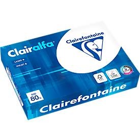 Clairefontaine, Clairefontaine Clairalfa 1979C Universal Druckerpapier DIN A4 80 g/m² 500 Blatt Weiß, CLAIREFONTAINE Universalpapier Clairalfa Premium, hochweiss, A4 80 g/m2
