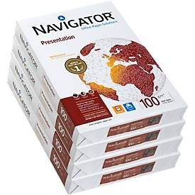 Navigator, Kopierpapier Navigator Presentation, DIN A3, 100 g/m², hochweiß, 1 Karton = 4 x 500 Blatt, Kopierpapier Navigator Presentation, DIN A3, 100 g/m², hochweiß, 1 Karton = 4 x 500 Blatt