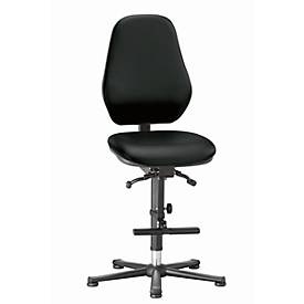 bimos, Labordrehstuhl LEANOS 9136, Kunstleder, Stamskin Top schwarz, Labordrehstuhl LEANOS 9136, Kunstleder, Stamskin Top schwarz