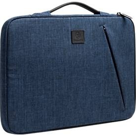 Exacompta, Laptophülle Exacompta Business, für Laptops 15-16'', gepolstert, Griff & Reissverschlussfach, B 410 x T 25 x H 310 mm, Post-Consumer-Polyester, blau, Laptophülle Exacompta Business, für Laptops 15-16'', gepolstert, Griff & Reissverschlussfach, B 410 x T 25 x H 310 mm, Post-Consumer-Polyester, blau