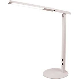 Fabas Luce, LED-Schreibtischleuchte Ideal mit Dimmer, weiß, LED-Tischleuchte IDEAL, Tastdimmer, 770 Lumen, 2700-5000 Kelvin, Aluminium, weiss