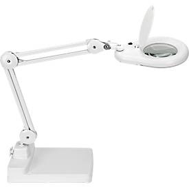 Maul, MAUL LED-Lupenleuchte MAULviso mit Standfuß weiß, MAUL LED-Lupenleuchte MAULviso, Armlänge 310 mm, mit Standfuß, weiß