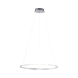 undefined, LED-Pendelleuchte CIRCLE, silber, Lichtfarbe Warmweiß, 28,50 W, dimmbar, Ø 600 mm, Moderne Ringpendelleuchte silber 60 cm inkl. LED - Anella