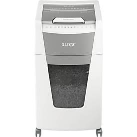 undefined, LEITZ Aktenvernichter IQ Autofeed Office Pro 300, vollautomatisch, Partikelschnitt 4 x 26 mm P-4, 60 l, 10-300 Blatt Schneidkapazität, mit Lenkrollen, weiß, Leitz Bürogeräte Aktenvernichter IQ Autofeed 300 P-4, 300 Seiten