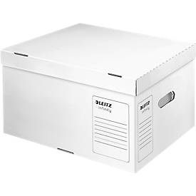 undefined, Leitz 61040000 Box & Organizer zur Aktenaufbewahrung, Leitz Archiv-Container Infinity, Gr.L, weiss, 420mm x 350mm x 265mm, 6104-00-00
