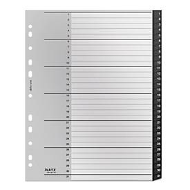 Leitz, LEITZ Register Recycle PP schwarz A4 1218-00-00 Zahlen 1-31, Leitz Register Recycle, PP, schwarz, A4, Zahlen 1-31, 1218-00-00