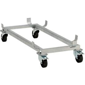 CEMO, CEMO Fahrgestell für GfK-Rechteckbehälter Polypropylen-Rollen, schwarz für LxB 1218 x 620 mm, Rad-Ø 100 mm, CEMO Fahrgestell für Rechteckbehälter aus GFK, 200 Liter, Höhe 370 mm