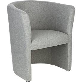 undefined, Lounge Sessel Polstermöbel Nowy Styl CLUB, Vollpolsterung, mit Bodengleitern, hellgrau, Lounge Sessel Polstermöbel Nowy Styl CLUB, Vollpolsterung, mit Bodengleitern, hellgrau