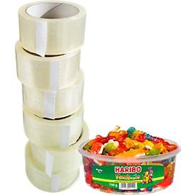 Schäfer Shop, Schäfer Shop Toner baugleich CE403A, magenta, Packband Nopi Classic, 12 Rollen, Rolle 66 m lang, transparent + GRATIS Dose Haribo Phantasia