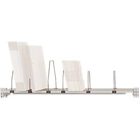 Manuflex, Manuflex AS1272.7035 Ablage Melamin lichtgrau 1500x 350x19mm, mit Unterzug für PACKTISCH 1750mm mit Bügel 3/3 (, Packpool Ablage, mit 7 Stahlbügeln, Tragkraft 75 kg, f. Tischbreite 1750 mm