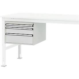Manuflex, Packpool Schubladen-Unterbau, 3 Schubladen, f. Packpool Packtisch, 35 kg belastbar, Packpool Schubladen-Unterbau, 3 Schubladen, f. Packpool Packtisch, 35 kg belastbar