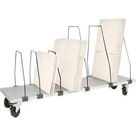 Manuflex, Manuflex AS1182.7035 Fahrbares Untertisch-Magazin mit Bügel für PACKPOOL Packtische = 1750 mm, BxTxH = 1125 x 500 x 560, Packpool Untertisch-Magazin, fahrbar, 5 Schiebebügel, f. Packtische B 1750 mm
