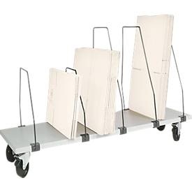 Manuflex, Manuflex AS1181.7035 Fahrbares Untertisch-Magazin mit Bügel für PACKPOOL Packtische = 1500 mm, BxTxH = 875 x 500 x 560, Packpool Untertisch-Magazin, fahrbar, 6 Schiebebügel, f. Packtische B 1500 mm