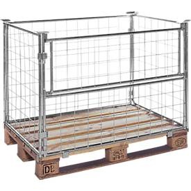 undefined, Palettenaufsatz Typ 64, 1200 x 800 x 1200 mm, lackiert, CORDES Palettenaufsatz, halb abklappbar, Euro-Palette, lackiert, Höhe 1.200 mm
