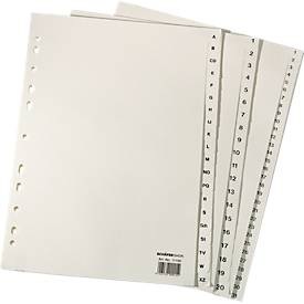 undefined, Papier-Register A4, einzeln, DIN A4 1-20, hellchamois, 
