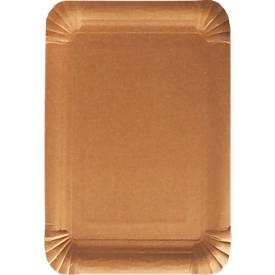 PAPSTAR, Pappteller Papstar Pure, 500 Stück, eckig, lebensmittelecht, B 165 x L 230 mm, Frischfaserkarton, braun, Pappteller Papstar Pure, 500 Stück, eckig, lebensmittelecht, B 165 x L 230 mm, Frischfaserkarton, braun