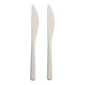 PAPSTAR, Papstar Mehrweg Messer Polypropylen weiss 18,5 cm, bis 100 °C, spülmaschinenfest bis 65 °C, 125x nutzbar, 50er Pack