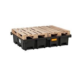 undefined, PE-Palettenauffangwanne CEMO 425/4 für 2 Europaletten quer, L 1670 x B 1270 x H 360 mm, 425 l, für 4 x 200 l Fässer, ohne Gitterrost, PE-Palettenauffangwanne CEMO 425/4 für 2 Europaletten quer, L 1670 x B 1270 x H 360 mm, 425 l, für 4 x 200 l Fässer, ohne Gitterrost