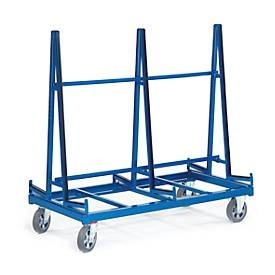 ROLLCART, ROLLCART 11-1278 Plattenwagen Stahl pulverbeschichtet Traglast (max.): 1200 kg, Plattenwagen mit zweiseitiger Auflagefläche, 1680 x 880 mm