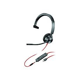Poly Blackwire 3315 - Blackwire 3300 series - Headset - On-Ear - kabelgebunden - aktive Rauschunterdrückung