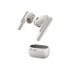 POLY, Poly Voyager Free 60+ UC - True Wireless-Kopfhörer mit Mikrofon - im Ohr - Bluetooth - aktive Rauschunterdrückung - Adapter USB-C via Bluetooth, Poly Headset Voyager Free 60+ UC USB-C, Weiss