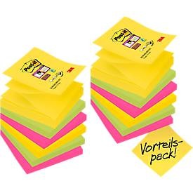 POST-IT, Post-it® Haftnotizen Super Sticky Z-Notes, 12 Blöcke, 76 x 76 mm, 