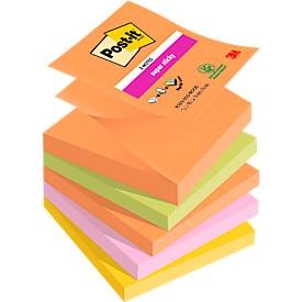 POST-IT, Post-it Sticky Z- Haftnotizen Boost Farbig sortiert 90 Blatt 5 Stück, POST-IT Z-Notes Boost 76x76mm R330-5SS-BOOS 4-farbig ass. 5x90 Blatt