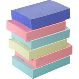 POST-IT, Post-it Haftnotizen Farbig Sortiert 38 x 51 mm 100 Blatt 6 Stück, Post-it Recycling Notes 653