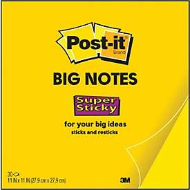 undefined, 3M Notizzettel Super Sticky Big Notes Gelb self-adhesive note paper Square Yellow 30 sheets, 3M Post-it Super Sticky Big Notes, gelb, 30 Blatt, 279mm x 279mm, BN11-EU