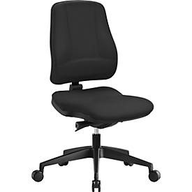 Prosedia, Prosedia Bürostuhl LEANOS V KOMFORT, Synchronmechanik, ohne Armlehnen, Lordosenstütze, Knierolle, schwarz/schwarz, Prosedia Bürostuhl LEANOS V KOMFORT, Synchronmechanik, ohne Armlehnen, Lordosenstütze, Knierolle, schwarz/schwarz