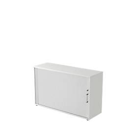 undefined, Querrollladenschrank TARVIS, 2 Ordnerhöhen, B 1200 x T 400 x H 825 mm, abschließ- & stapelbar, lichtgrau/lichtgrau, Hammerbacher Aktenschrank 2FH Grau Holz, Metall 1.200 x 400 x 748 mm