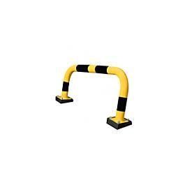 undefined, Rammschutzbügel, flexibel für den Außenbereich HxB 390 x 1000 mm, Rammschutzbügel SWING, Ausseneinsatz, 390 x 1000 mm, gelb/schwarz