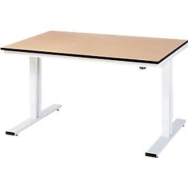RAU, Arbeitstisch, elektrisch höhenverstellbar, RAU Arbeitstisch, elektrisch höhenverstellbar, Höhe 720 - 1120 mm, MDF-Platte, BxT 1500 x 1000 mm
