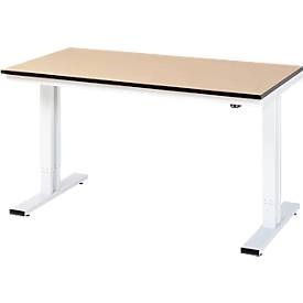 RAU, Arbeitstisch, elektrisch höhenverstellbar, RAU Arbeitstisch, elektrisch höhenverstellbar, Höhe 720 - 1120 mm, MDF-Platte, BxT 1500 x 800 mm