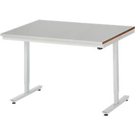 RAU, Arbeitstisch, elektrisch höhenverstellbar, RAU Arbeitstisch, elektrisch höhenverstellbar Serie Adlatus, Edelstahlplatte, Höhe 720 - 1120 mm, BxT 1250 x 800 mm