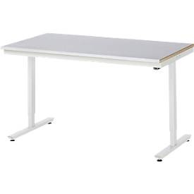 RAU, Arbeitstisch, elektrisch höhenverstellbar, RAU Arbeitstisch, elektrisch höhenverstellbar Serie Adlatus, Stahlblechplatte, Höhe 720 - 1120 mm, BxT 1500 x 800 mm