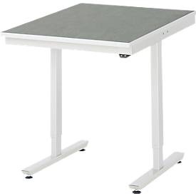 RAU, Arbeitstisch, elektrisch höhenverstellbar, RAU Arbeitstisch, elektrisch höhenverstellbar Serie Adlatus, Linoleumbelag, Höhe 720 - 1120 mm, BxT 750 x 1000 mm