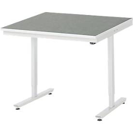 RAU, Arbeitstisch, elektrisch höhenverstellbar, RAU Arbeitstisch, elektrisch höhenverstellbar Serie Adlatus, Linoleumbelag, Höhe 720 - 1120 mm, BxT 1000 x 1000 mm