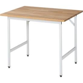 RAU, RAU Arbeitstisch, höhenverstellbar 800 - 850 mm, Buchenplatte massiv BxT 1000 x 1000 mm, lichtgrau, RAU Arbeitstisch, Buche-Platte, 1000 x 1000 x 800-850 mm
