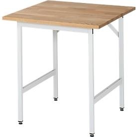 RAU, RAU Arbeitstisch, höhenverstellbar 800 - 850 mm, Buchenplatte massiv BxT 750 x 1000 mm, lichtgrau, RAU Arbeitstisch, Buche-Platte, 750 x 1000 x 800-850 mm