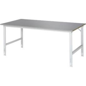 RAU, RAU Arbeitstisch, höhenverstellbar, 760 - 1080 mm, Edelstahl-Platte, BxT 2000 x 1000 mm, RAU Arbeitstisch, höhenverstellbar, Höhe 760 - 1080 mm, Edelstahlplatte, BxT 2000 x 1000 mm