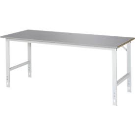 RAU, RAU Arbeitstisch, höhenverstellbar, 760 - 1080 mm, Edelstahl-Platte, BxT 2000 x 800 mm, RAU Arbeitstisch, höhenverstellbar, Höhe 760 - 1080 mm, Edelstahlplatte, BxT 2000 x 800 mm