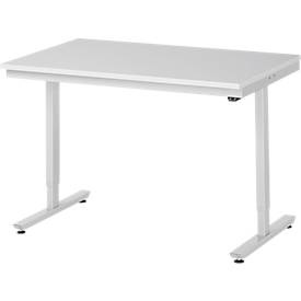 RAU, Arbeitstisch, elektrisch höhenverstellbar, RAU Arbeitstisch, elektrisch höhenverstellbar Serie Adlatus, ESD-Melaminplatte, Höhe 720 - 1120 mm, BxT 1250 x 800 mm