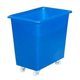 undefined, Rechteckbehälter aus Polyethylen, fahrbar Inhalt 135 l blau, ab 5 Stk, BASIC Rollbehälter, BxT 660 x 432 mm, blau