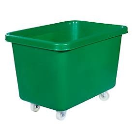 undefined, Rechteckbehälter aus Polyethylen, fahrbar Inhalt 227 l grün, BASIC Rollbehälter, BxT 902 x 660 mm, grün