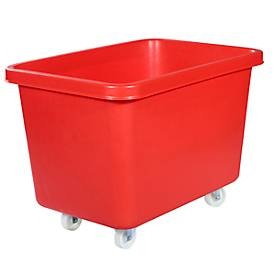 undefined, Rechteckbehälter aus Polyethylen, fahrbar Inhalt 227 l rot, ab 5 Stk, BASIC Rollbehälter, BxT 902 x 660 mm, rot