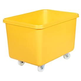 undefined, Rechteckbehälter aus Polyethylen, fahrbar Inhalt 340 l gelb, BASIC Rollbehälter, BxT 991 x 686 mm, gelb