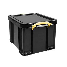 Really Useful Box, Really Useful Boxes Aufbewahrungsbox, 35L, schwarz, Griffe gelb, Really Useful Boxes Aufbewahrungsbox, 35L, schwarz, Griffe gelb